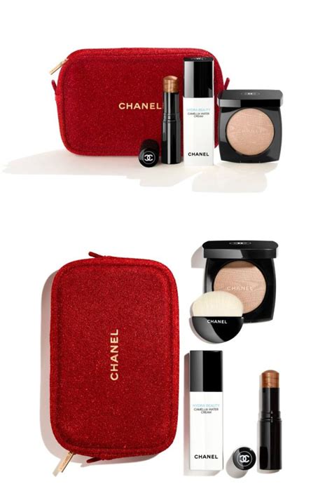 chanel makeup beauty bag gift set|chanel gift with purchase bag.